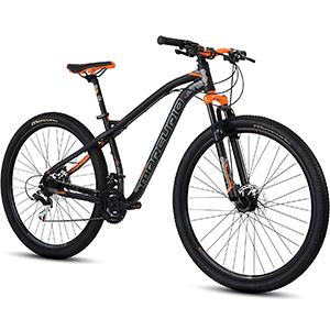 Mercurio Bicicleta Ranger Pro R29 2020, Negra con Toque Naranjas y Grises, 29 Pulgadas