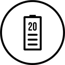 Duraci&oacute;n de la bater&iacute;a de 20 horas