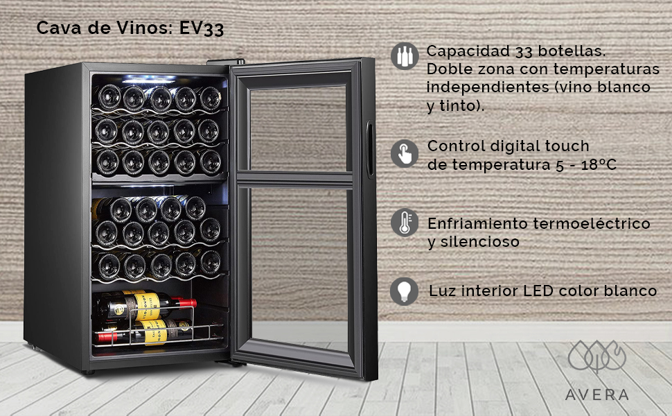 enfriador de vinos 8 botellas, cavas para vinos, avera cava, cava vino, enfriador botella, cava