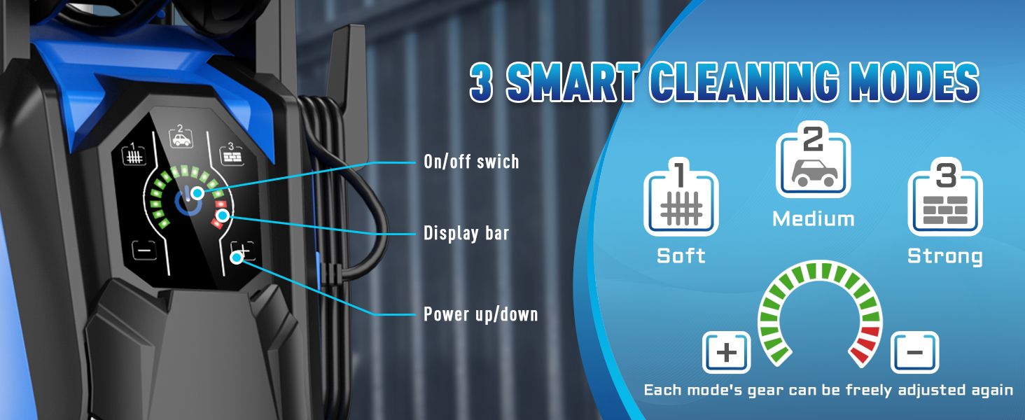 3 smart cleaning modes