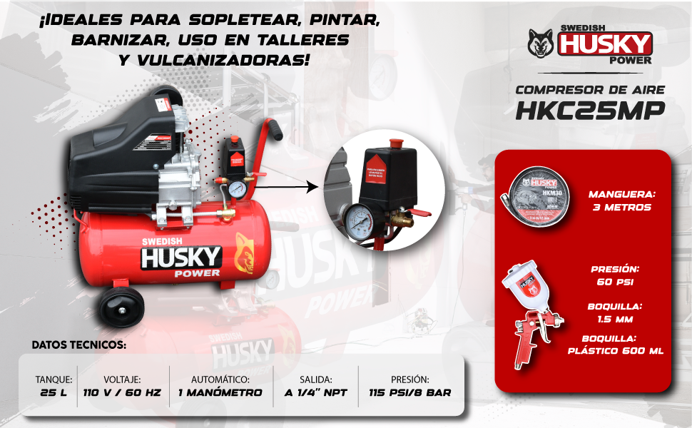 compresor kit manguera pistola de gravedad