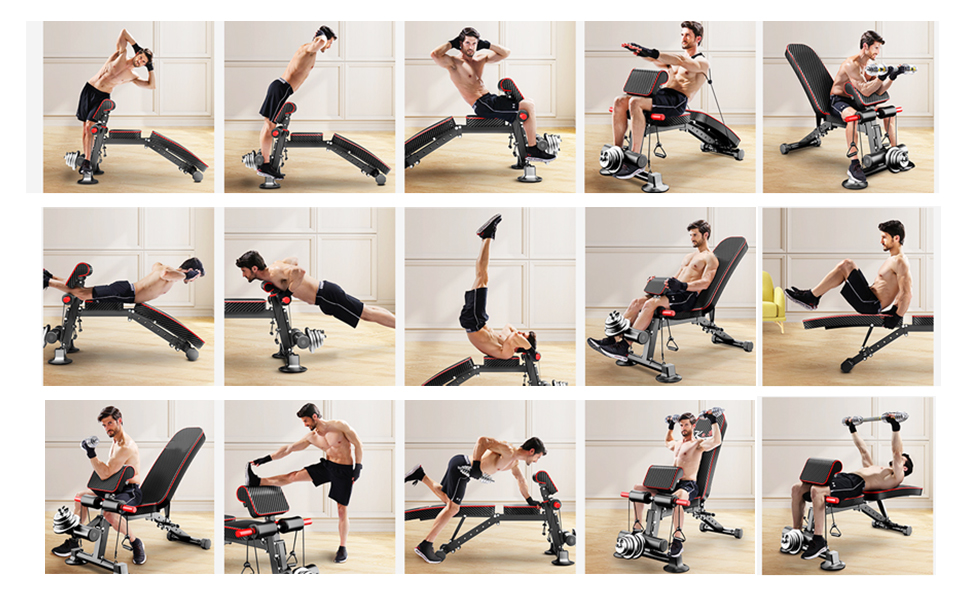 Banco de pesas ajustable 