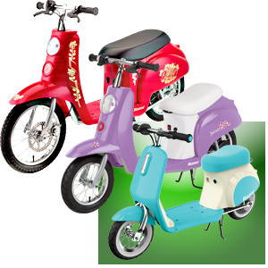 Razor: Tres Modelos Pocket Mod; Modelos Belleza; Betty; Petite;Moto El&eacute;ctrica; Ruedas Neum&aacute;ticas