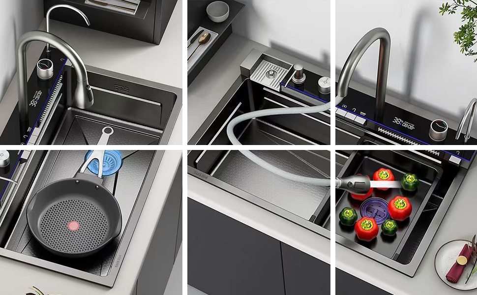 Capacidad extra grande, puede acomodar ollas y sartenes.