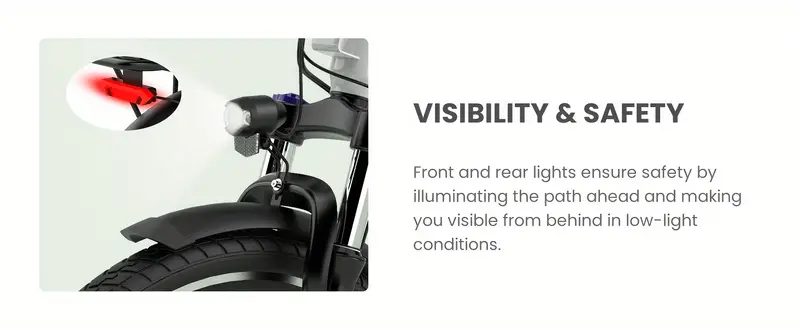 Bicicleta eléctrica    , batería extraíble de 375 Wh, motor sin escobillas de 350 W, velocidad   de 20 MPH, bicicleta eléctrica urbana con horquilla de suspensión, bicicleta eléctrica para adultos detalles 4