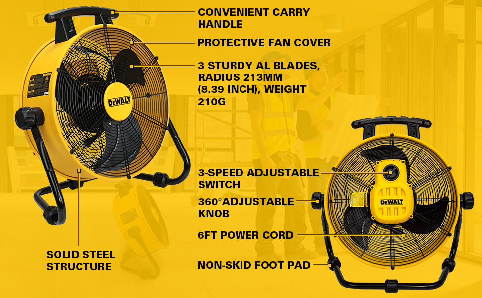 DEWALT DXF1840 Ventilador de 18"