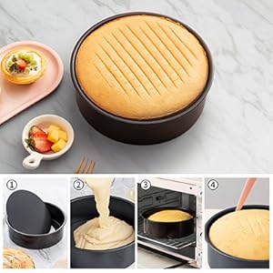 Fácil de hornear un pastel con sartenes para hornear