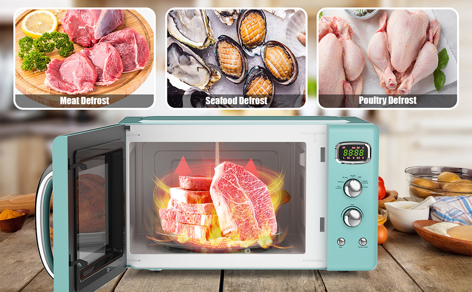 Horno de microondas retro para encimera