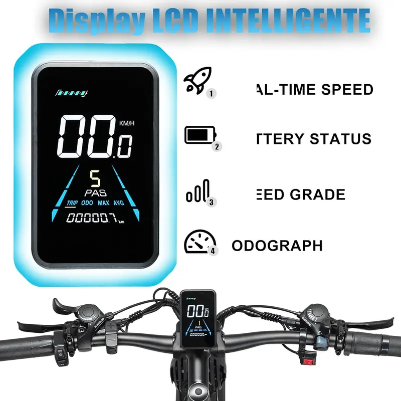 Bicicleta el&eacute;ctrica de monta&ntilde;a   48V 23ah 1104WH Bater&iacute;a   Motor Bicicleta el&eacute;ctrica de neum&aacute;ticos gruesos -   suspensi&oacute;n completa AWD E-Bike para adultos - Bater&iacute;a removible y rendimiento   detalles 7