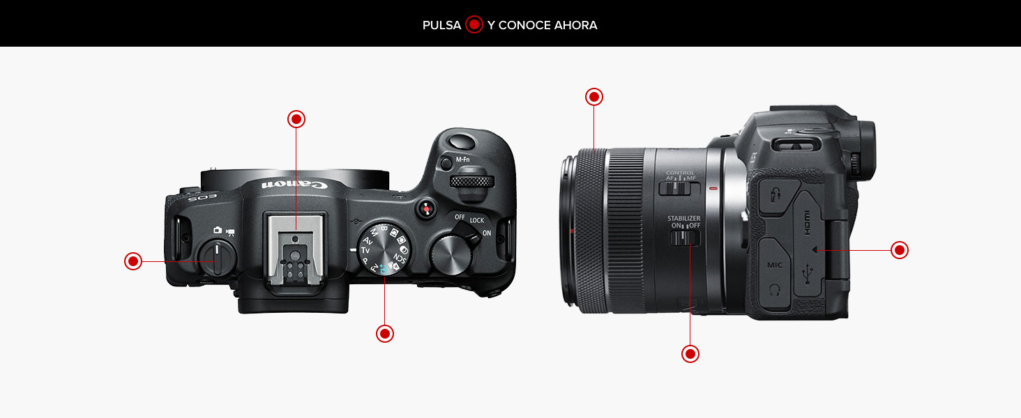 EOS R8 Hotspot features with Lens 