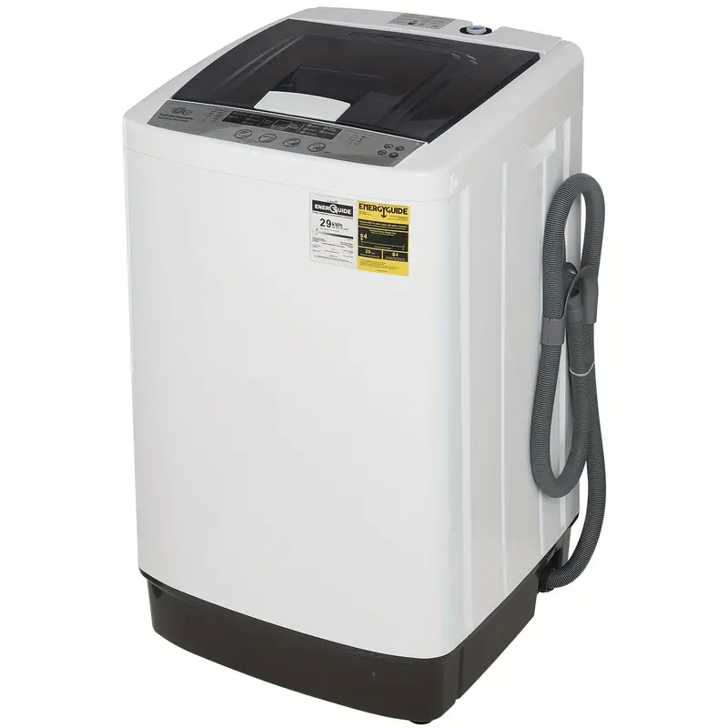 Lavadora Portátil, Capacidad de 13.5  /17.8  , Lavadora y Secadora Portátil de 1.8/2.4 pies cúbicos con bomba de drenaje, 10 programas y 8 niveles de agua para   y apartamentos,   Transparente y Pantalla LED detalles 3
