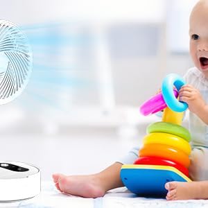 Ventilador de pie, ventilador de piso telescópico portátil plegable