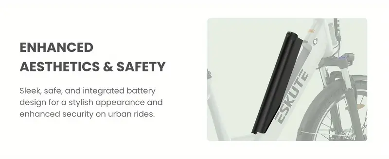 Bicicleta eléctrica    , batería extraíble de 375 Wh, motor sin escobillas de 350 W, velocidad   de 20 MPH, bicicleta eléctrica urbana con horquilla de suspensión, bicicleta eléctrica para adultos detalles 0