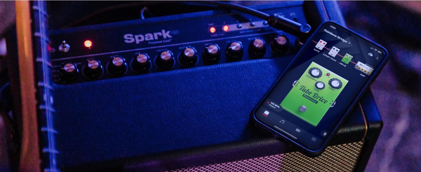 Positive Grid Spark amplificador guitarra acustica elettrica bajo el&eacute;ctrico altavoz combo guitar amp