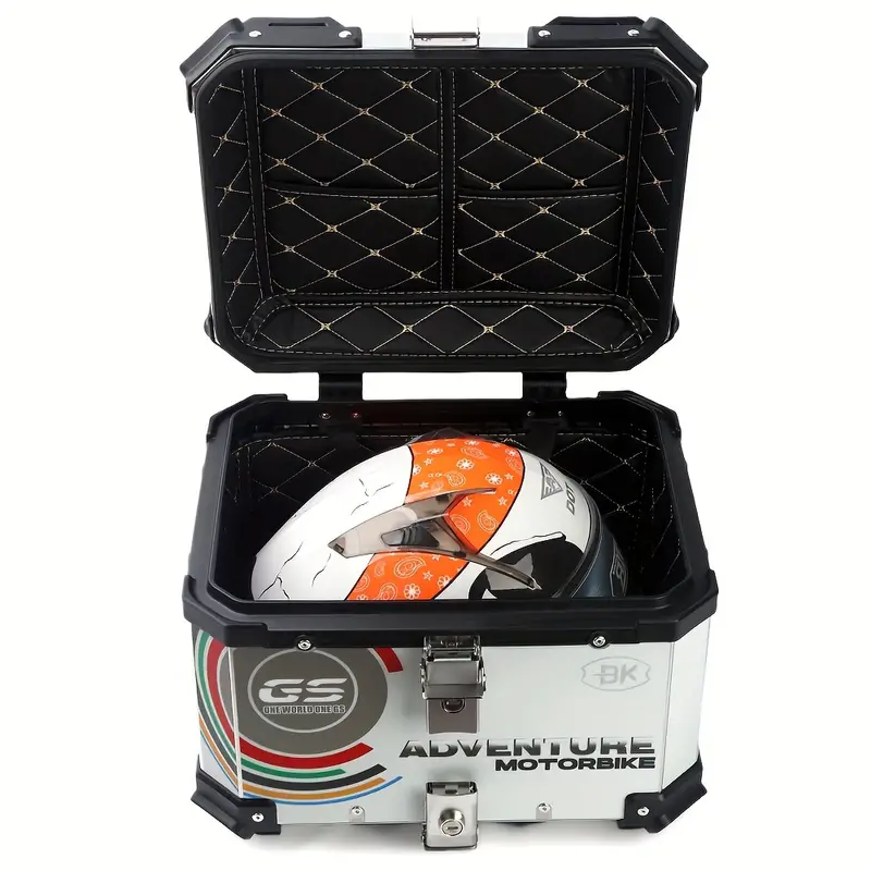 45l     tail box aluminum   luggage box       suitable for storing helmets and   luggage details 0