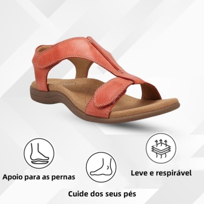 (🔥50% DE DESCONTO – Compre agora) ⏰Sandálias de senhora em pele da moda TAOS - Com suporte de arco - Alivia a dor nos pés
