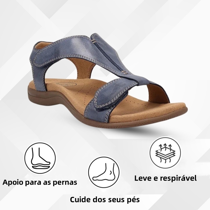 (🔥50% DE DESCONTO – Compre agora) ⏰Sandálias de senhora em pele da moda TAOS - Com suporte de arco - Alivia a dor nos pés