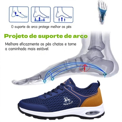 【🔥50% de desconto hoje - não perca】 Sapatos ortopédicos com design ergonómico - (suporte de arco para maior conforto)