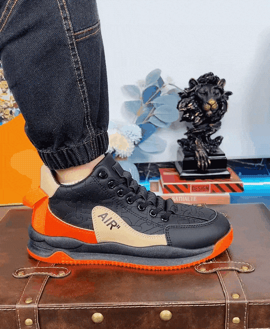 Rolls of natural brown and black leather. Materials for leather craft.