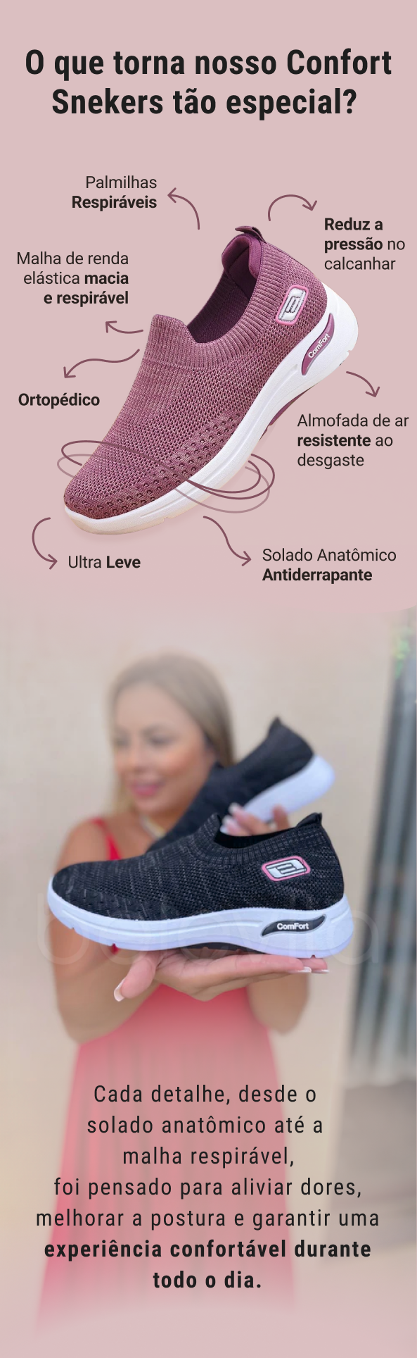 Tênis Ortopédico Feminino - Comfort Sneakers