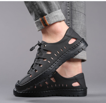 (🔥 60% de descuento por tiempo limitado) - Sandalias de Cuero Ergonómicas - Alivia el Dolor de Pies