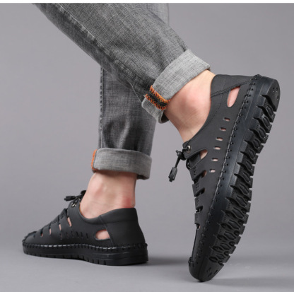 (🔥 60% de descuento por tiempo limitado) - Sandalias de Cuero Ergonómicas - Alivia el Dolor de Pies