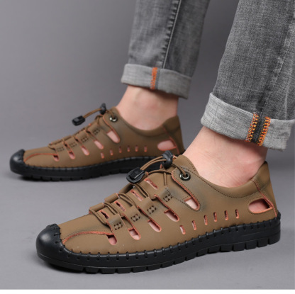 (🔥 60% de descuento por tiempo limitado) - Sandalias de Cuero Ergonómicas - Alivia el Dolor de Pies