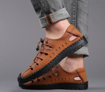 (🔥 60% de descuento por tiempo limitado) - Sandalias de Cuero Ergonómicas - Alivia el Dolor de Pies