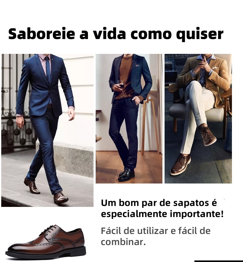 (🔥50% de desconto hoje - não perca) - Sapatos de pele italiana macios e confortáveis ​​(apoio no arco - alivia as dores nos pés)