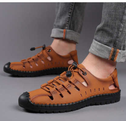 (🔥 60% de descuento por tiempo limitado) - Sandalias de Cuero Ergonómicas - Alivia el Dolor de Pies