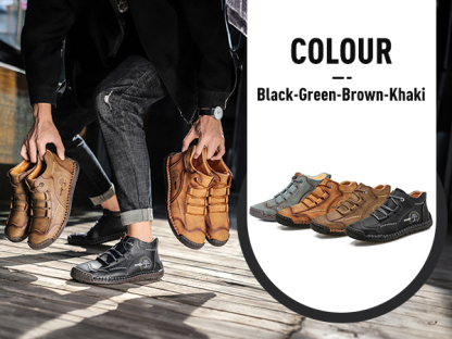 (🔥50% de desconto hoje - não perca) - Sapatos de couro italiano macios e confortáveis ​​feitos à mão (suporte de arco - alivia as dores nos pés)
