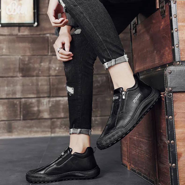 (🔥50% de desconto hoje - não perca) ⏰- Sapatos de couro italiano macios e confortáveis ​​​​(suporte de arco - facilita o caminhar)