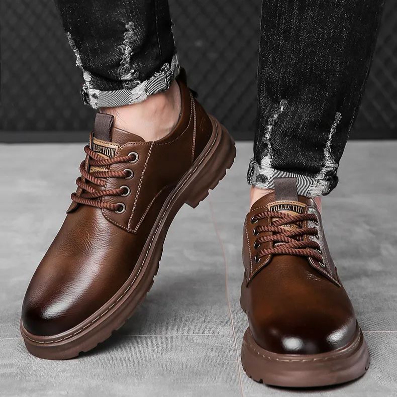 (🔥50% DESCONTO Hoje - Não Perca) Sapatos de Couro de Marca Italiana Macios e Confortáveis ​​​​(Suporte de Arco - Facilita a Caminhada)