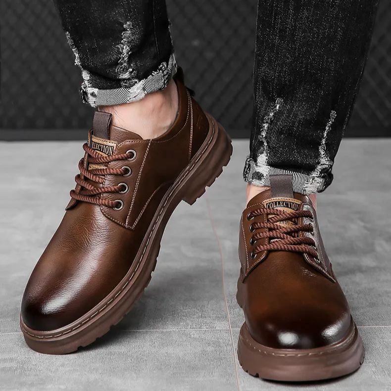 (🔥50% DESCONTO Hoje - Não Perca) Sapatos de Couro de Marca Italiana Macios e Confortáveis ​​​​(Suporte de Arco - Facilita a Caminhada)