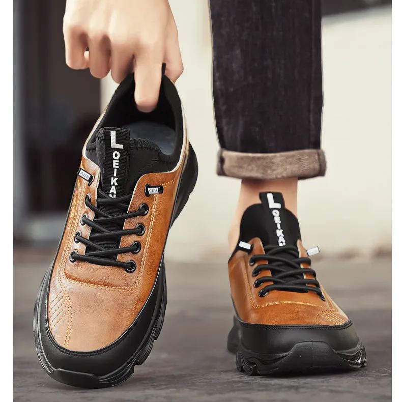 (🔥50% de desconto hoje - não perca) ⏰- Sapatos casuais de couro italiano macios e confortáveis ​​​​(suporte de arco - facilita a caminhada)