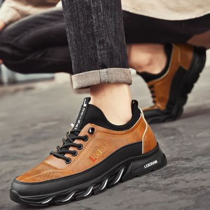(🔥50% de desconto hoje - não perca) ⏰- Sapatos casuais de couro italiano macios e confortáveis ​​​​(suporte de arco - facilita a caminhada)