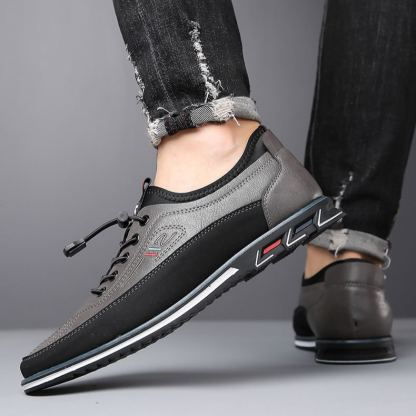 (🔥50% de desconto hoje - não perca) - Sapatos ortopédicos em pele macios e confortáveis ​​(com amortecimento de ar - alivia as dores nos pés)