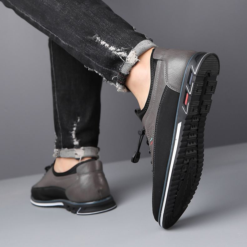(🔥50% de desconto hoje - não perca) - Sapatos ortopédicos em pele macios e confortáveis ​​(com amortecimento de ar - alivia as dores nos pés)