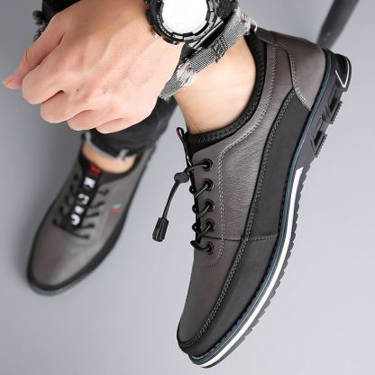 (🔥50% de desconto hoje - não perca) - Sapatos ortopédicos em pele macios e confortáveis ​​(com amortecimento de ar - alivia as dores nos pés)