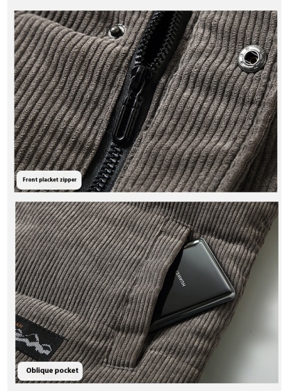 Men's Relaxed-Fit Corduroy Puffer Vest