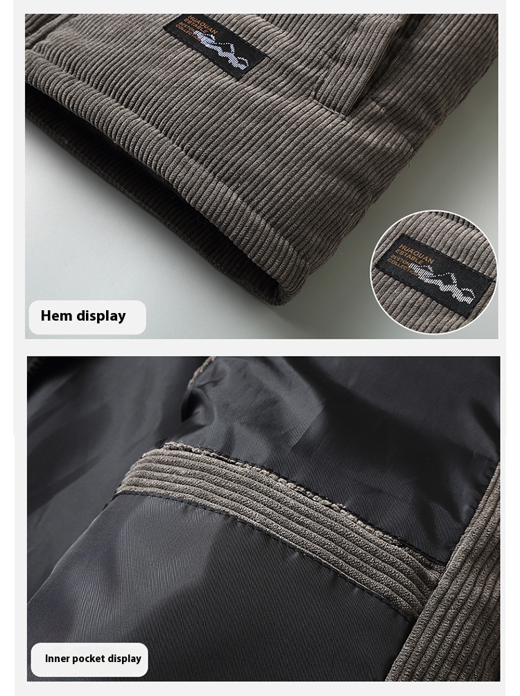 Men's Relaxed-Fit Corduroy Puffer Vest