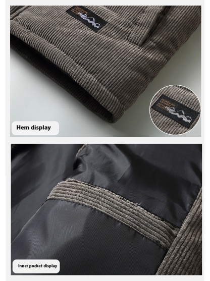 Men's Relaxed-Fit Corduroy Puffer Vest