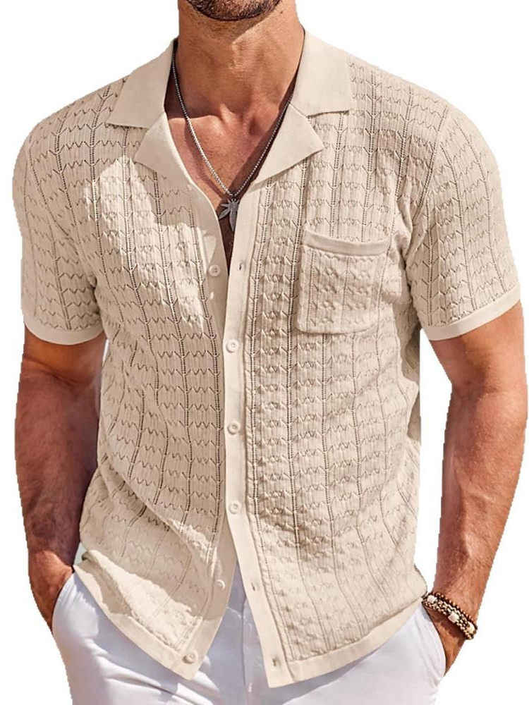 Men’s Cuban Knit Shirt – Retro Summer Vibes