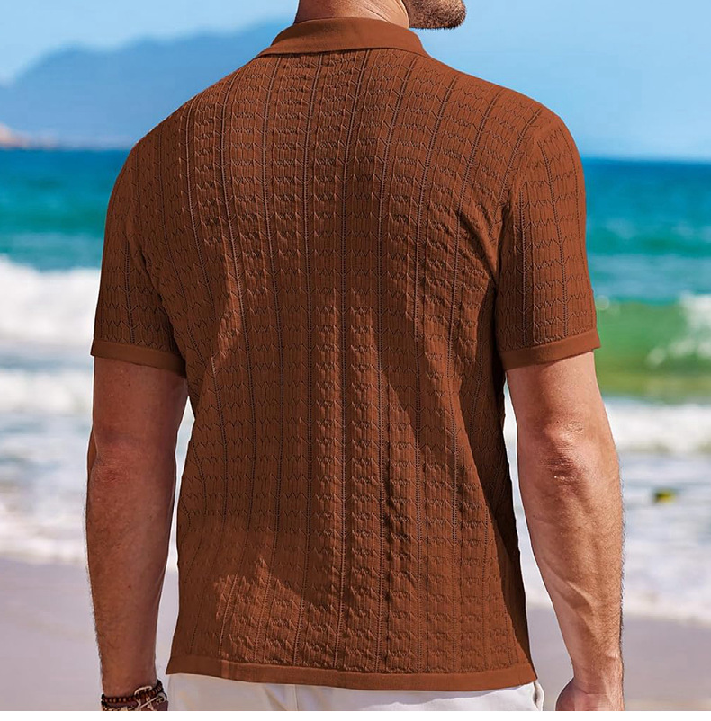 Men’s Cuban Knit Shirt – Retro Summer Vibes