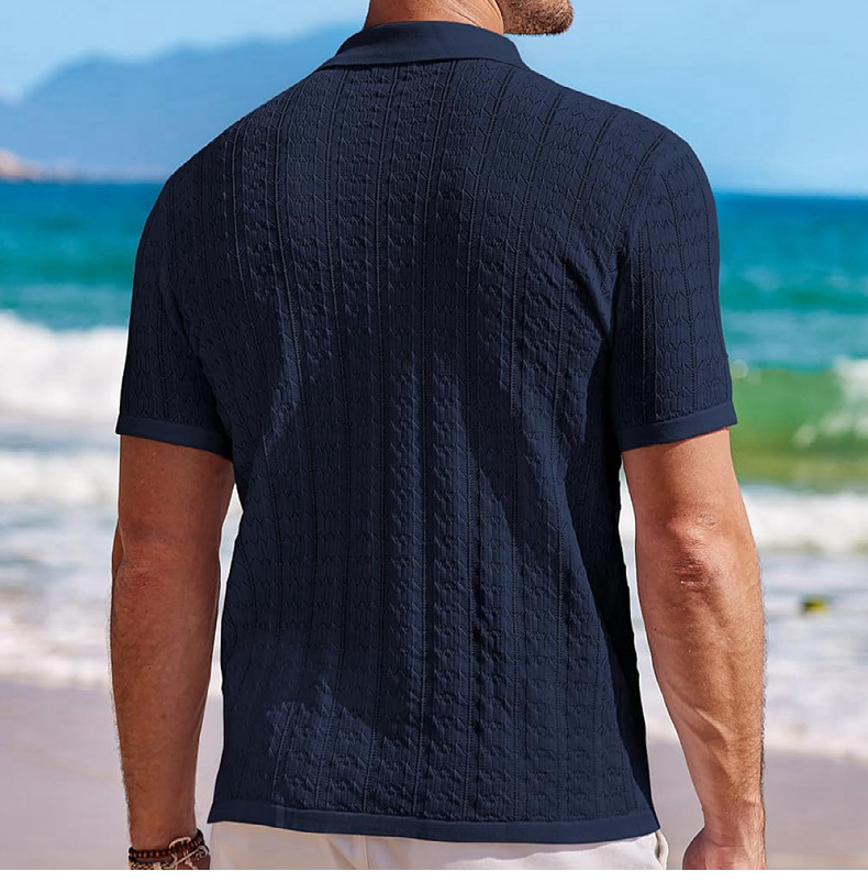 Men’s Cuban Knit Shirt – Retro Summer Vibes