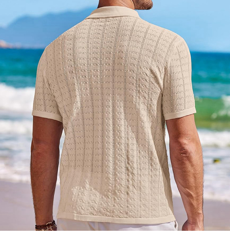 Men’s Cuban Knit Shirt – Retro Summer Vibes