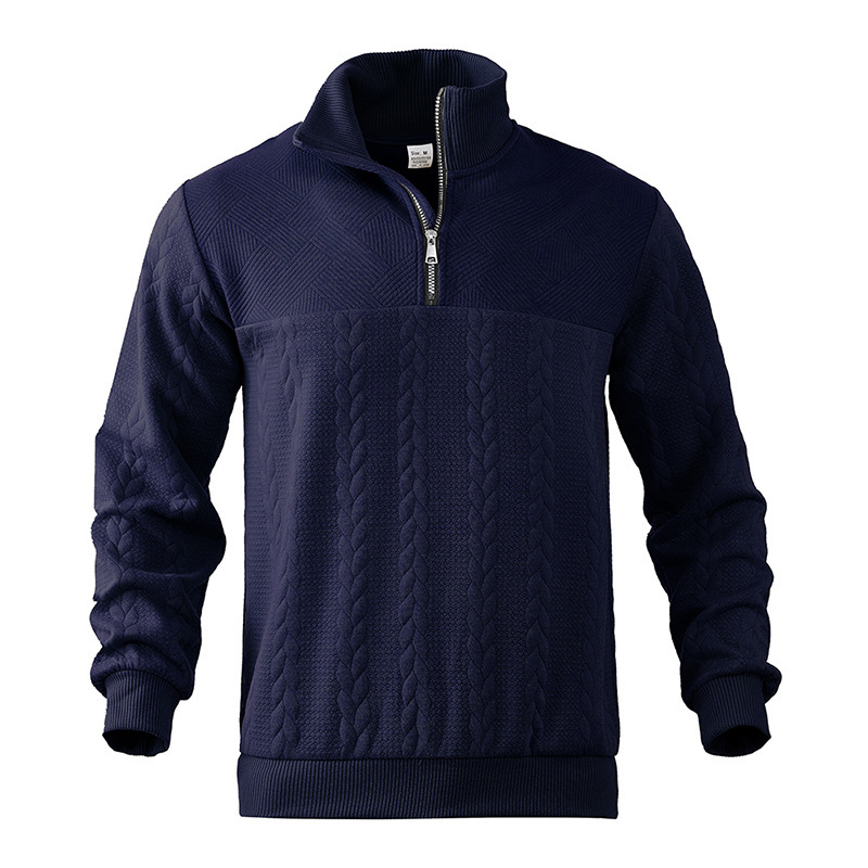 Men’s Half-Zip Pullover with Embroidered Detail