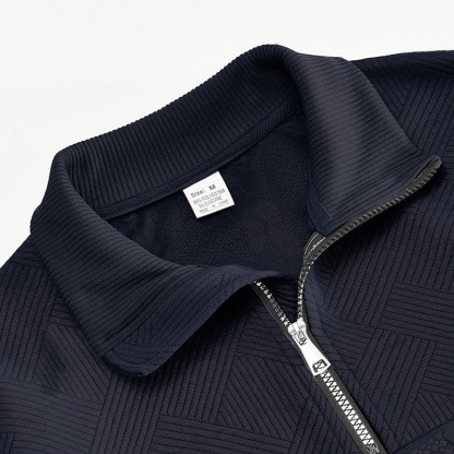 Men’s Half-Zip Pullover with Embroidered Detail