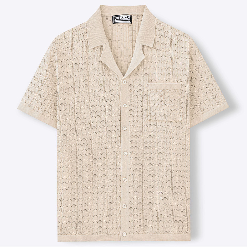Men’s Cuban Knit Shirt – Retro Summer Vibes