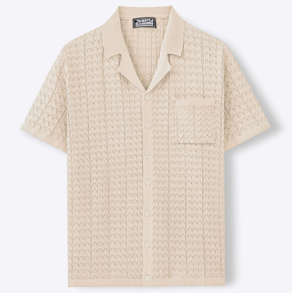 Men’s Cuban Knit Shirt – Retro Summer Vibes